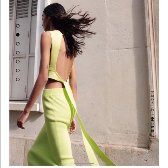 Zara green open back knit top - Picture 10 of 11